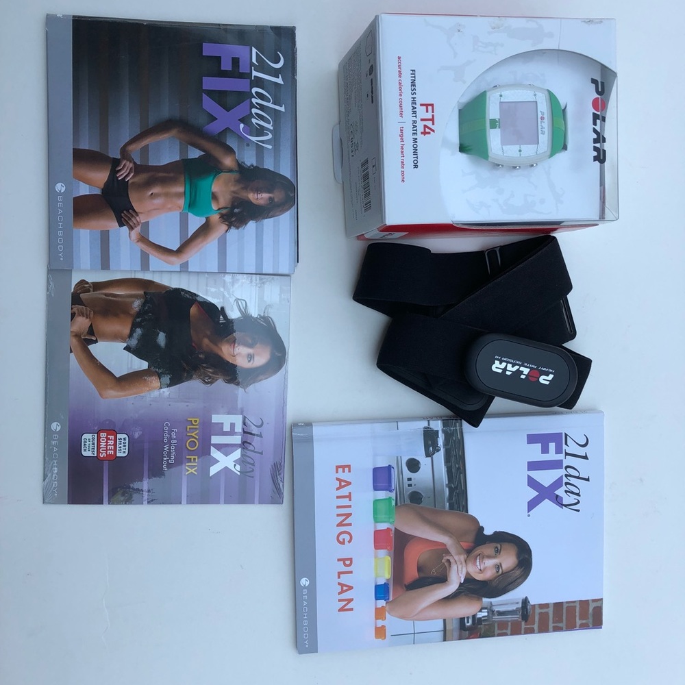 Polar ft4 workout band + 21 day fix dvds